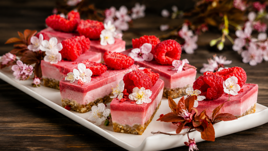 fleurs sur desserts