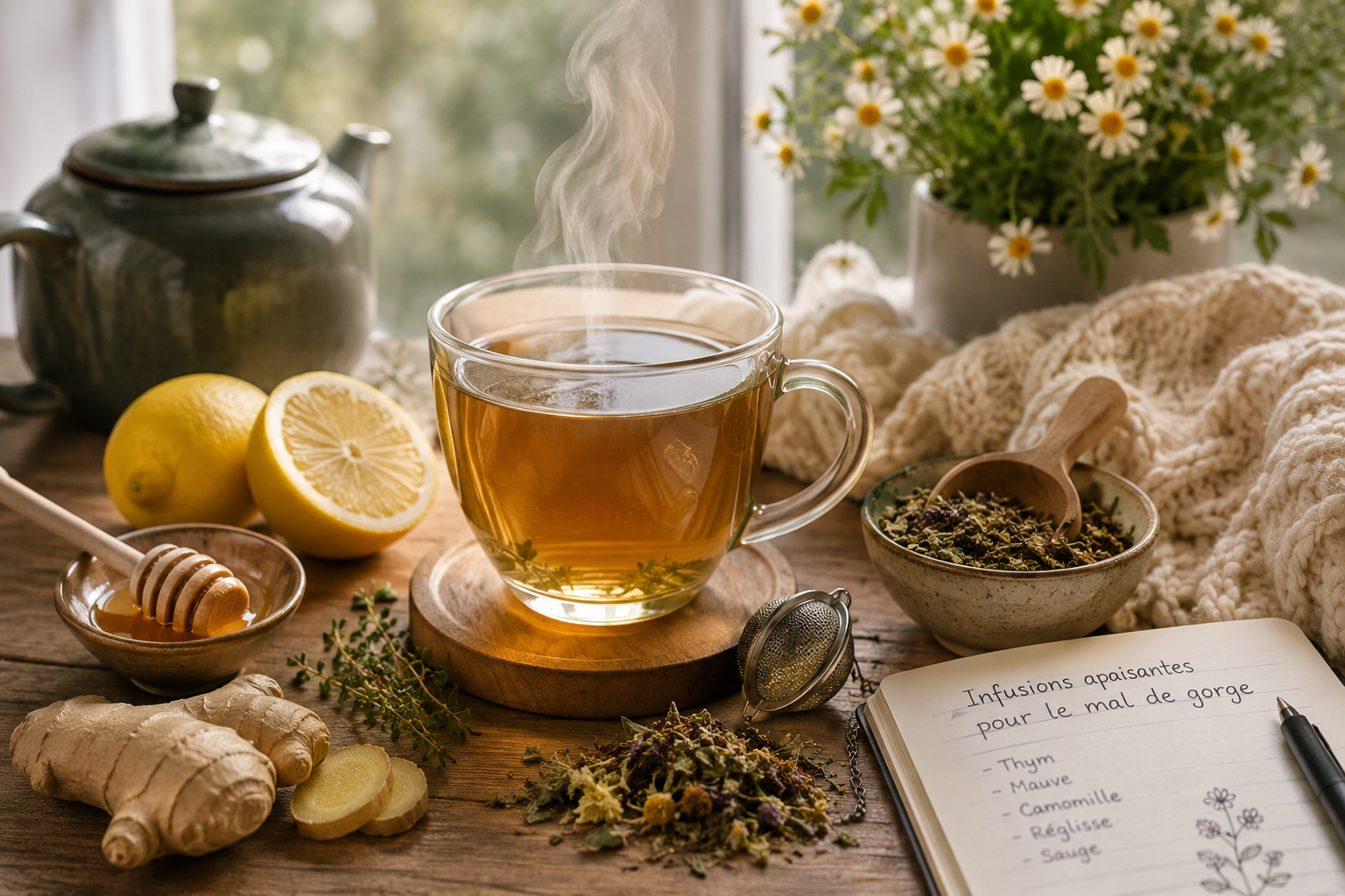 Quelle infusion pour le mal de gorge