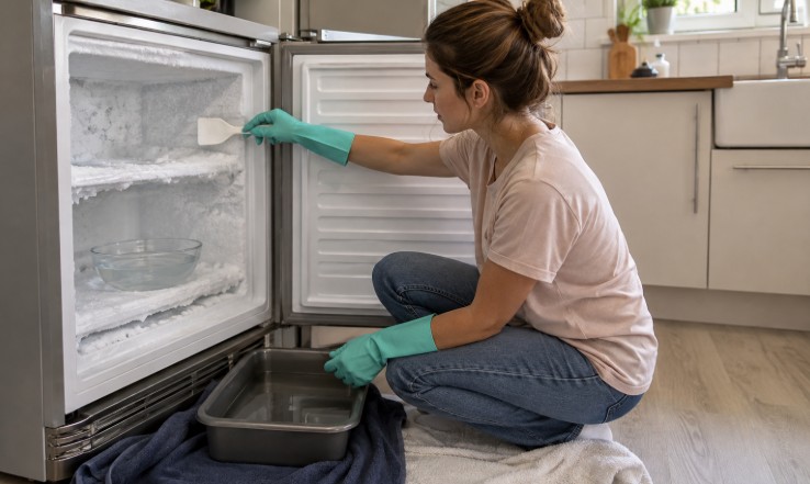 enlever la glace du congélateur
