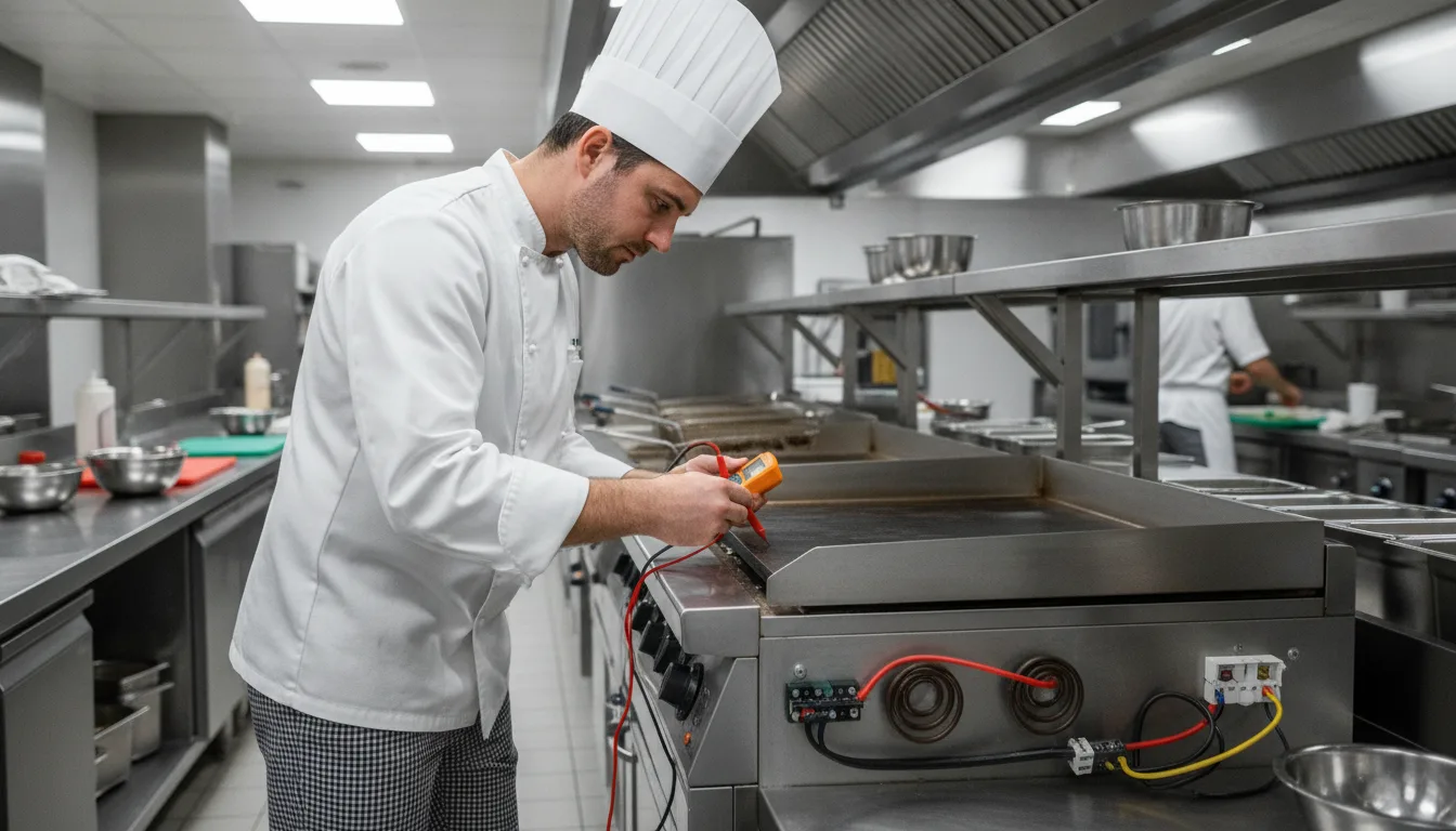 plancha professionnelle panne