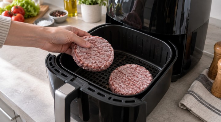 steak haché surgelé air fryer