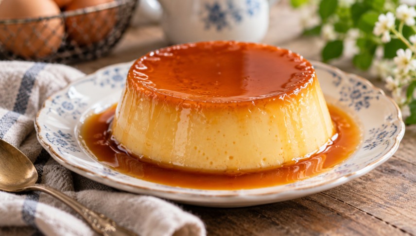 Les ingrédients du flan aux œufs