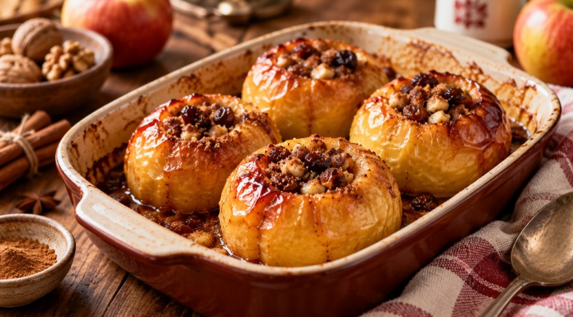 Les pommes au four